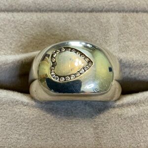 Sterling Silver Band with a Heart